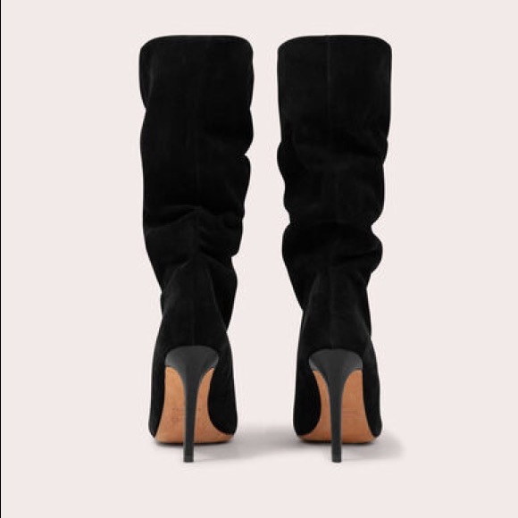 IRO Stevie Heeled Slouch Boot Black Suede - Picture 3 of 4